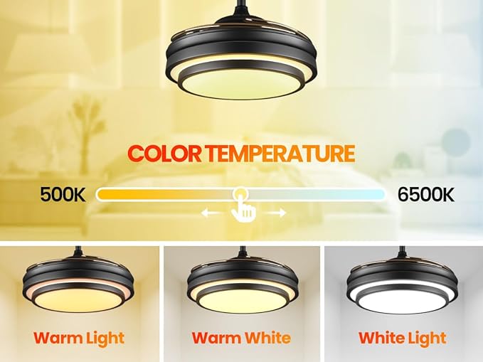 LIGHTIMES 36 Inche Modern Black Ceiling Fan - Image 5