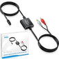 eSynic Portable Optical to RCA Adapter-7 FT Long-Built-in DAC Chip-Easy to by eSynic