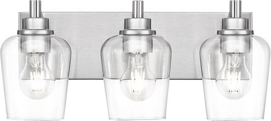 METWET Bathroom Light Fixtures, 3-Light Modern Vanity Light by Metwet