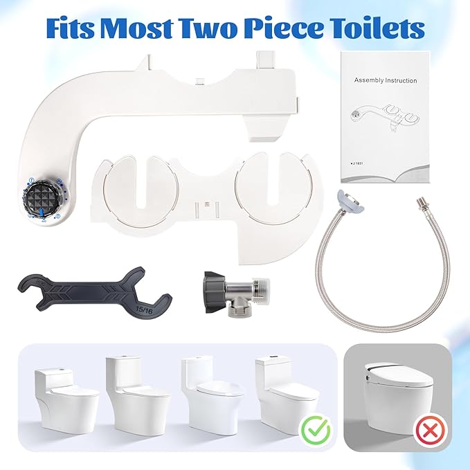 Bidet Attachment for Toilet Seat, Self-Cleaning Sprayer, Dual Nozzle Bidet - Image 7
