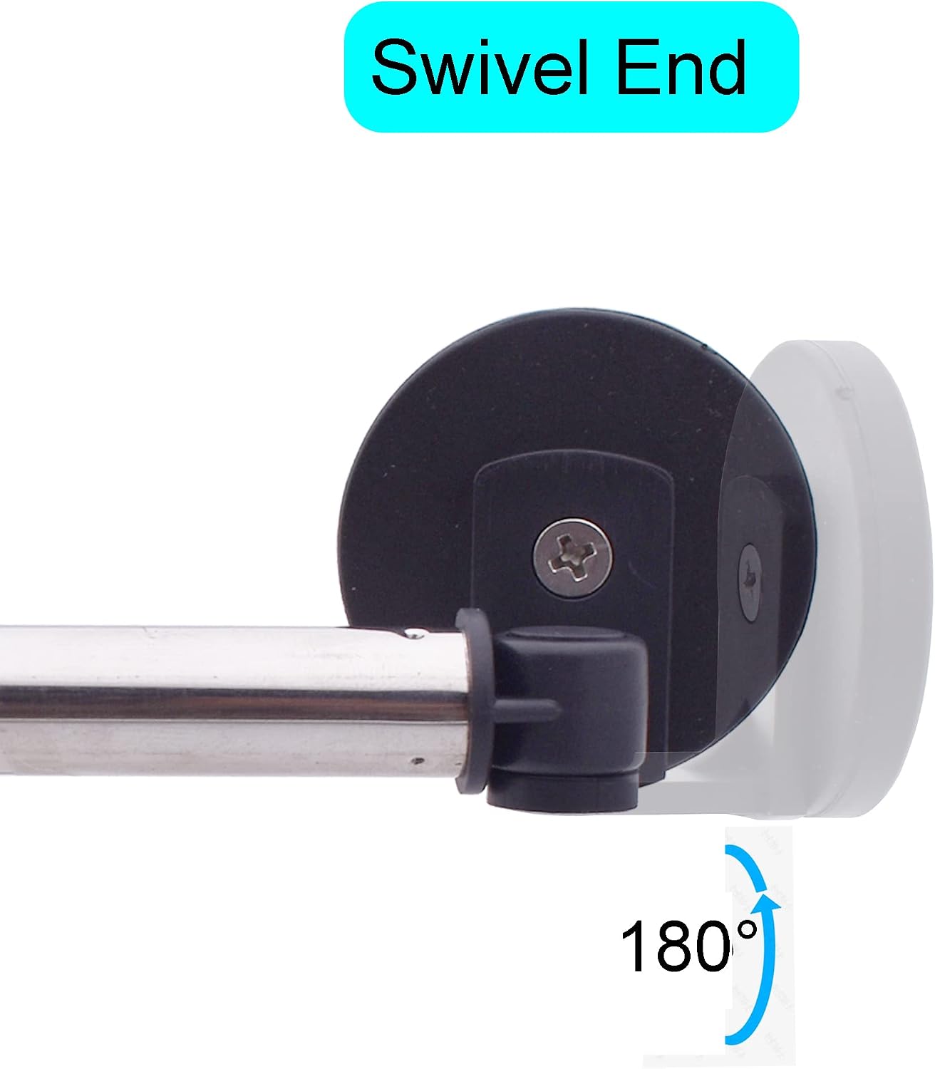 YYST Type A 16"-39.5" Magnetic Curtain Rod for Metal Door,Magnetic Window Café, French Door Sash Rod W Magnets (Black -1)
