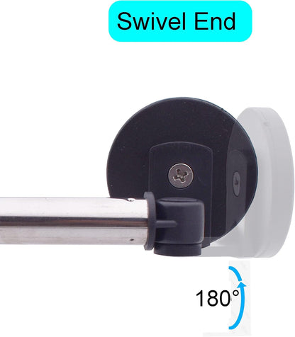YYST Type A 16-28" Strong Magnetic Curtain Rod, cafe,Sash Rod W/Magnet (Black-1)