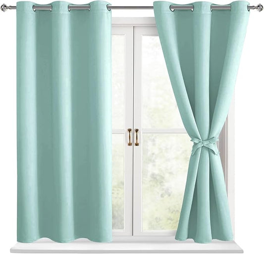Hiasan Short Blackout Curtains for Bedroom by Hiasan