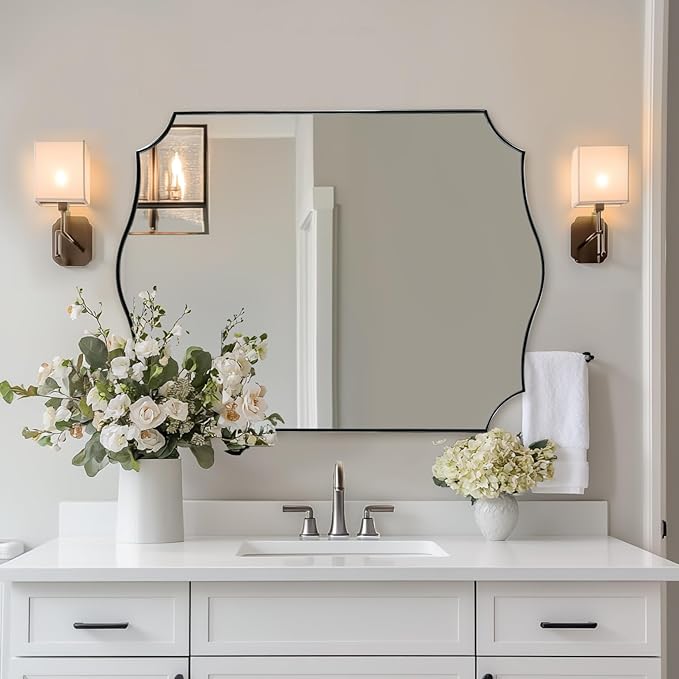 ANDY STAR Chrome Bathroom Mirror, 30x40 Inch Large Polished Chrome Mirror - Image 9