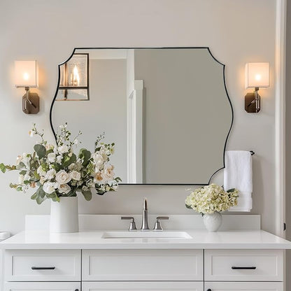 ANDY STAR Chrome Bathroom Mirror, 30x40 Inch Large Polished Chrome Mirror - Image 9
