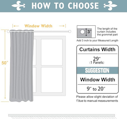 ChrisDowa Small Window Curtains 50 inches Long - Image 6