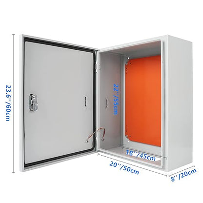 Cold Rolled Steel Electrical Box 23.6'' x 20'' x 8'' Indoor/Outdoor Thick - Image 7