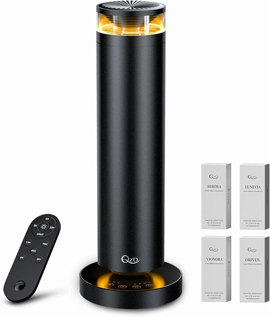 A5 Waterless Essential Oil Diffuser Starter Kit – 1000 Sq Ft Large Room by QZD