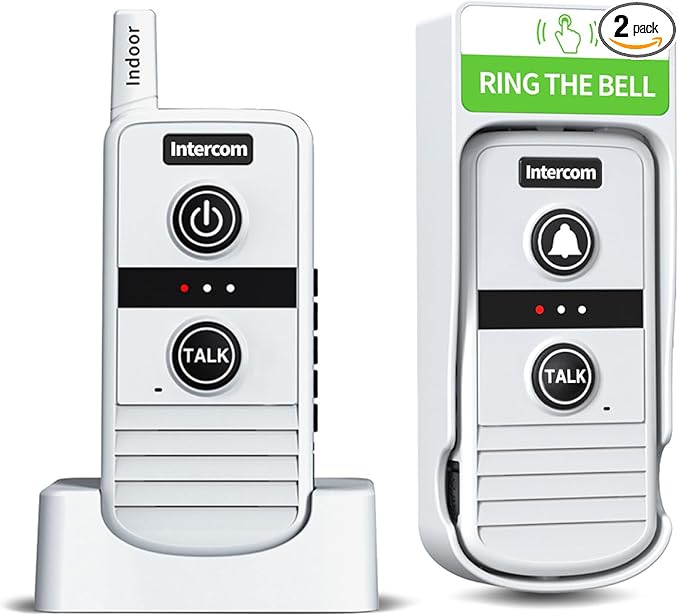 Wireless Intercom Doorbell, 4900ft Long Range Home Intercom System, Two Way by PANDAAR