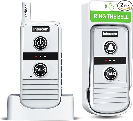 Wireless Intercom Doorbell, 4900ft Long Range Home Intercom System, Two Way by PANDAAR