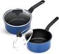 Nonstick Sauce Pan with Lid, 1.5Qt & 2Qt Set, PFOA Free, Kitchen Pots Induction by Cookingmorerejoicingmore