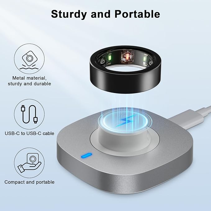 ZOOROO Charger Compatible with Oura Ring Gen 3 Size 10, Fast Charging Dock with - Image 6