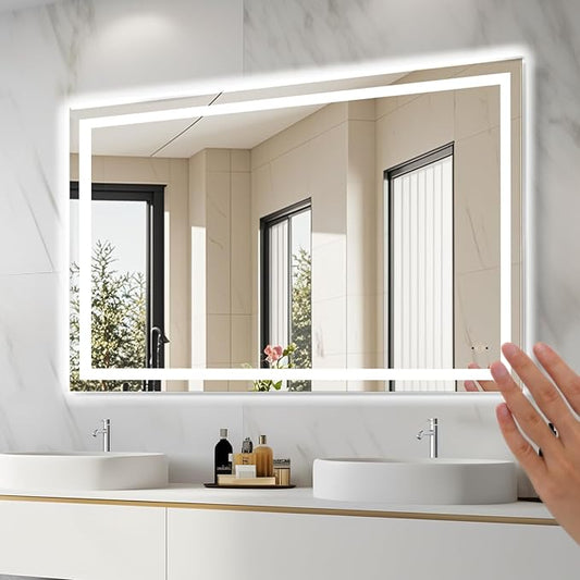 40x32 Bathroom Mirror, ETL Listed, Smart Bathroom Vanity Mirror by Bonverre