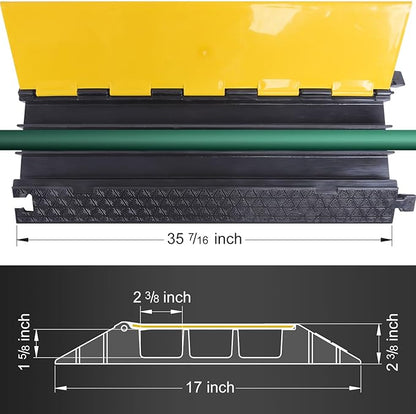 OranLite Rubber Cable Protector Ramp, Heavy Floor Cable Wire Cord Cover Speed - Image 4