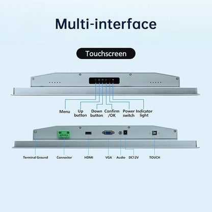 19-Inch Industrial Touch Screen Monitor, Ratio 4:3 Embedded PCAP Touchscreen - Image 6