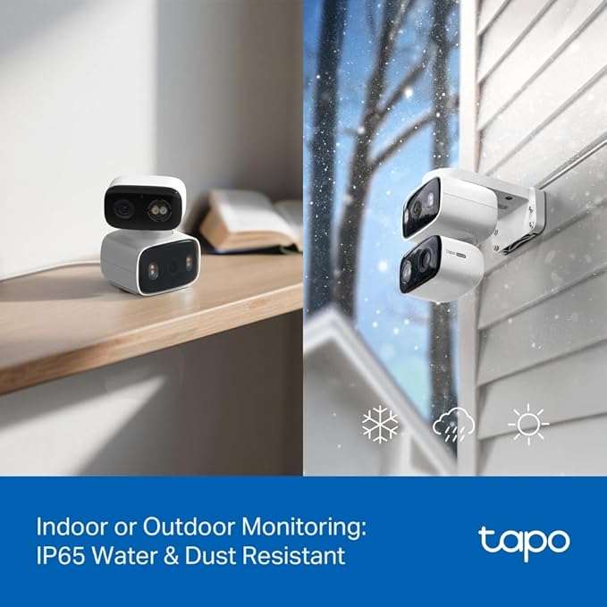Tapo 2K Indoor/Outdoor Dual Lens Pan/Tilt Wired Security Camera - Image 9