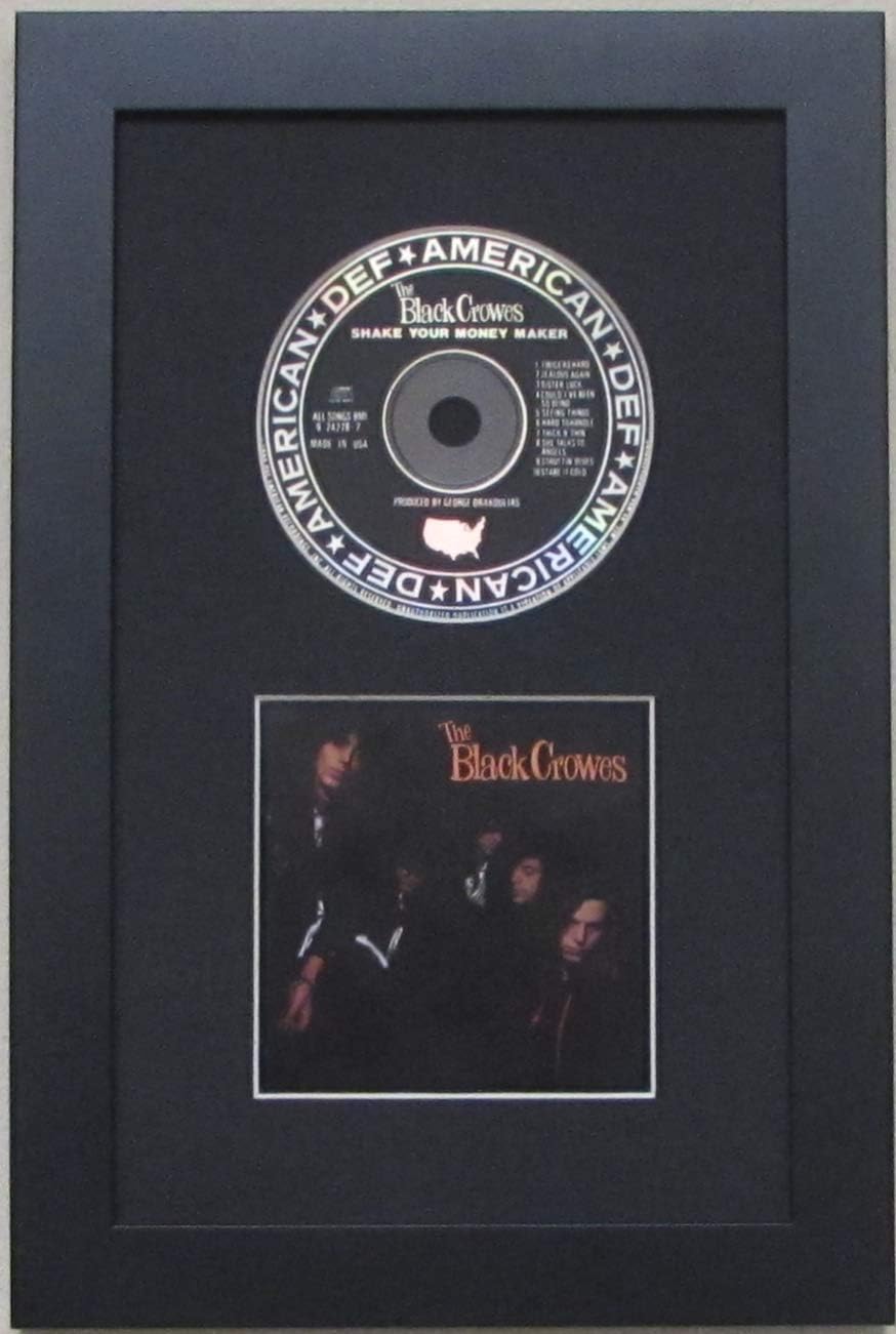 CD and Booklet Frame Featuring Black Matting and Black Moulding