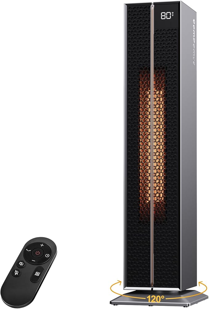 ComDomus Electric Heaters for Indoor Use, 32” Space Heater Large Room by ComDomus
