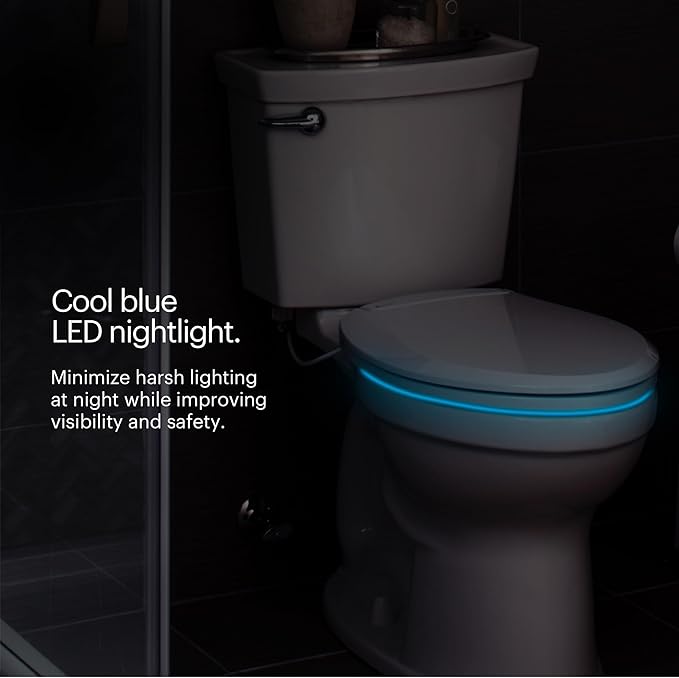 Brondell L60-EW LumaWarm Heated Nightlight Elongated Toilet Seat - Image 7