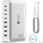 200W Charging Station for Multiple Devices, 8-Port USB C Charger Block Fast by lightningofertas