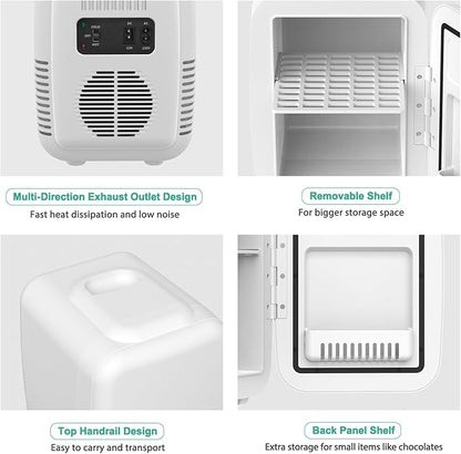 CROWNFUL Mini Fridge, 4 Liter/6 Can Portable Cooler and Warmer Personal - Image 7