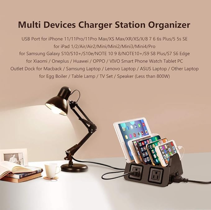 UDOLI 5 USB Ports Charging Station Organizer - Image 5