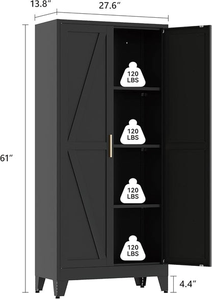 61" Tall Pantry Cabinet, Kitchen Pantry Storage Cabinets - Image 3