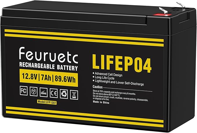 12V 7Ah Lithium LiFePO4 Battery by Saveupto50onFeuruetc