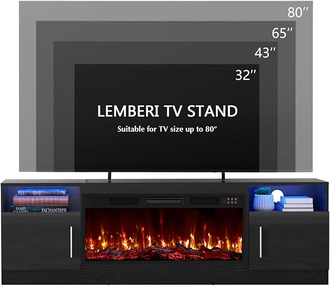 Lemberi Fireplace tv Stand - Image 8