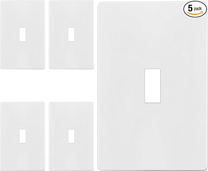 ENERLITES Screwless Toggle Switch Wall Plate, Child Safe Light Switch Cover by Enerlites