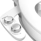 Bidet Attachment for Toilet Sprayer, Self-Cleaning Dual Retractable Nozzles by WATERLACE