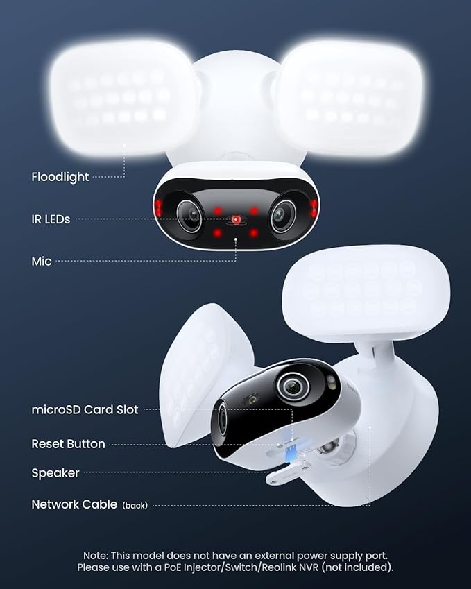 REOLINK Elite Pro Floodlight PoE, 16MP Dual Lens PoE Security Camera - Image 9