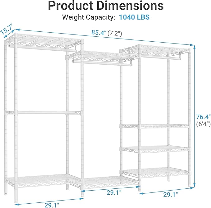 VIPEK V5 Plus Portable Closet Wardrobe Heavy Duty Clothes Rack, Large Free - Image 6