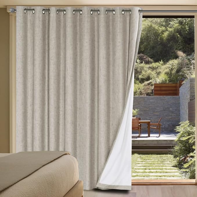 H.VERSAILTEX Linen Blackout Curtains Durable Thick Textured Linen Look 100% by HVERSAILTEX