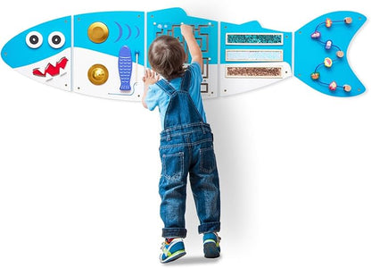 Monläurd® Shark Montessori Busy Board, Sensory Board, Educational Toys by Monl%C3%A4urd