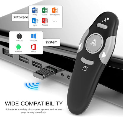 QUI Presentation Clicker Wireless Presenter Remote Clicker - Image 2