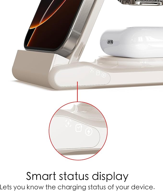 3 in 1 Charging Station for Multiple Devices, Travel Wireless Charging Station - Image 6