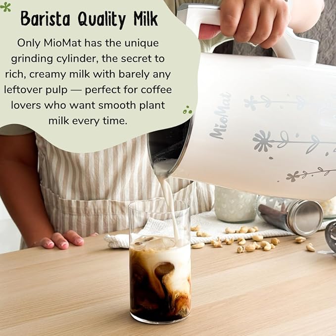 MioMat 8in1 Plant Based Milk Maker | Make 40oz of Natural Almond Milk, Soy Milk - Image 5