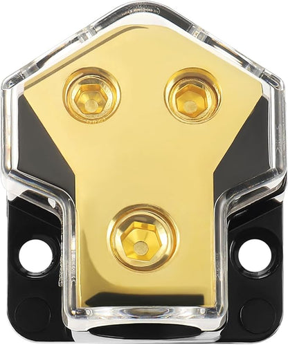 BOJACK 2 Way Splitter Amp Copper Power Distribution Block 0/2/4 AWG Gauge in by BOJACK