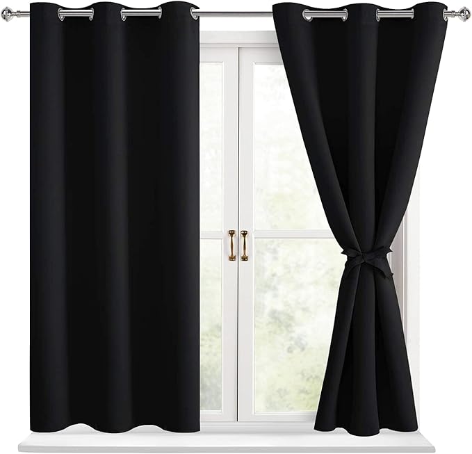 Hiasan Short Blackout Curtains for Bedroom by Hiasan
