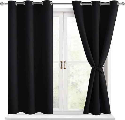 Hiasan Short Blackout Curtains for Bedroom by Hiasan