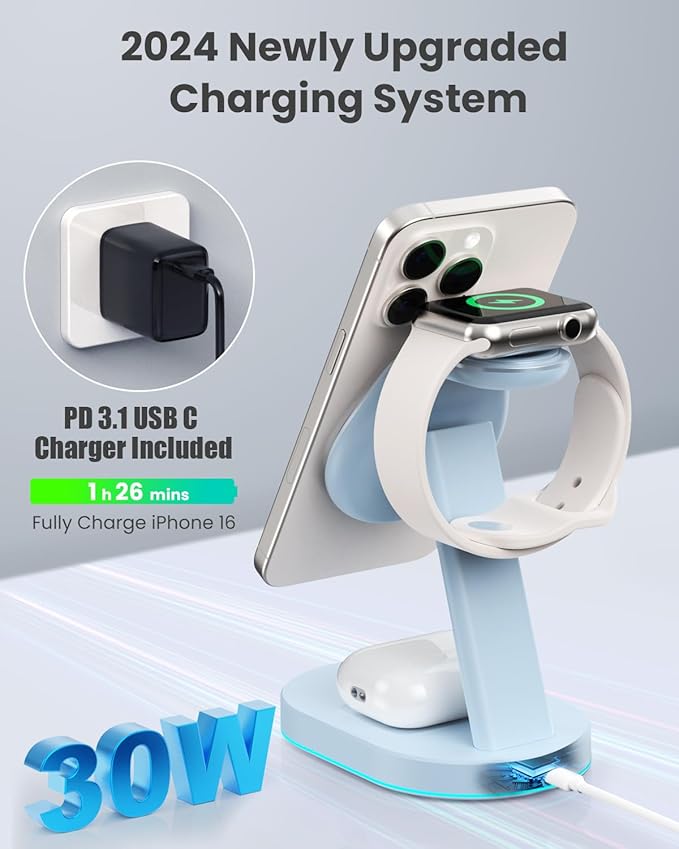 3 in 1 Wireless Charger Charging Station - Image 3