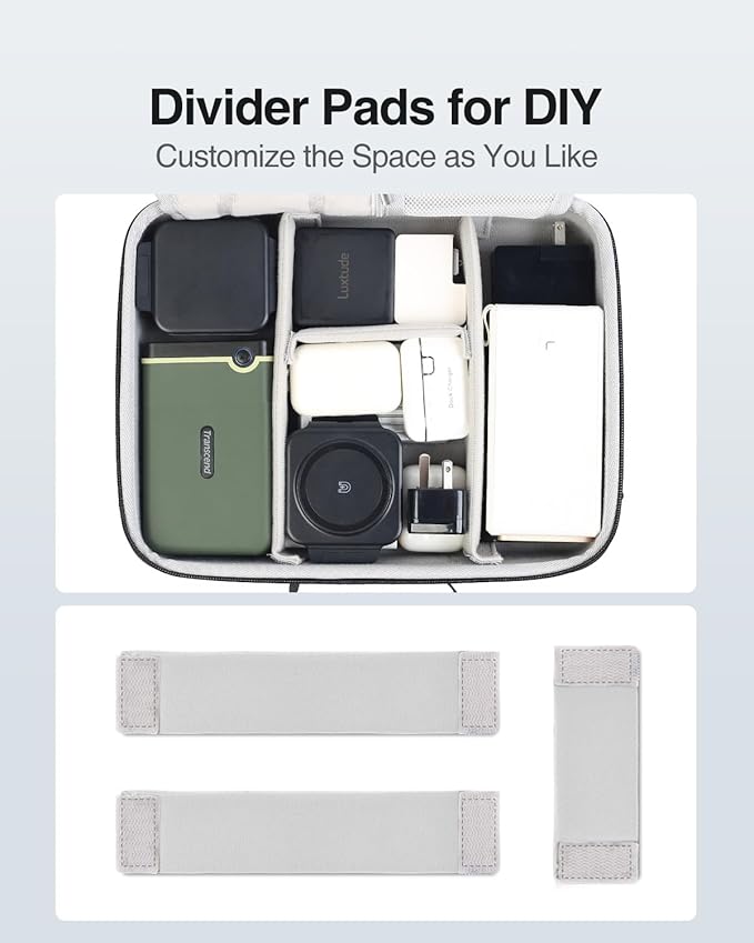 Luxtude Electronics Organizer Travel Case, Hard Case - Image 3