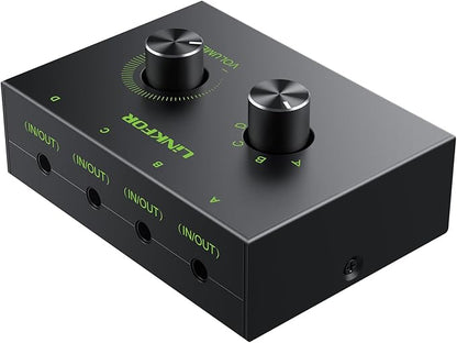 LiNKFOR 4 Port 3.5mm Stereo Audio Switch, 4 Way Stereo Audio Selector, 4 Input - Image 4