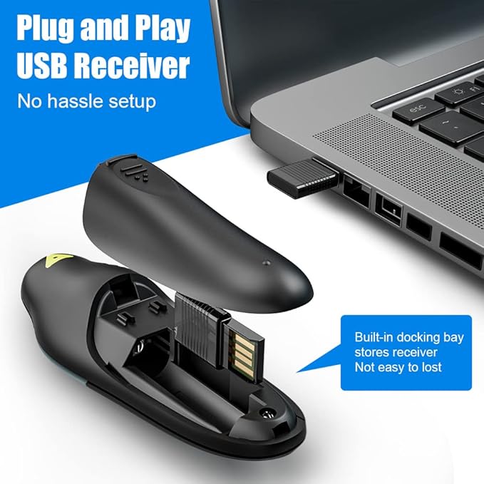 AMERTEER Presentation Clicker Wireless Presenter Remote Clicker - Image 4