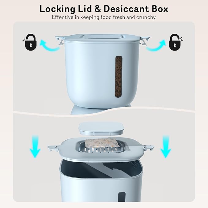 Automatic Cat Feeder and Water Dispenser FW1, Wire or Battery Cat Food - Image 3