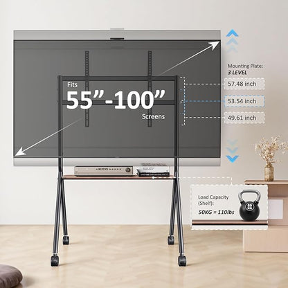 Glidesync Smart Board Stand for 55-100 Inch Interactive Whiteboards, - Image 3