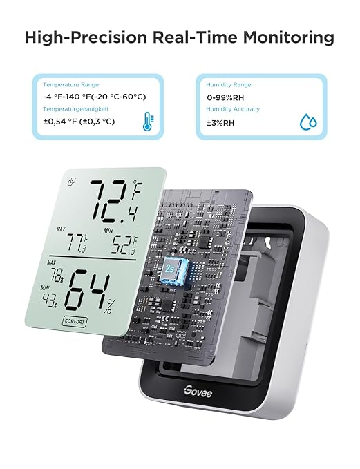 Govee Digital Hygrometer Indoor Thermometer Room H5075, Notification Alerts - Image 4