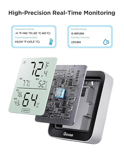Govee Digital Hygrometer Indoor Thermometer Room H5075, Notification Alerts - Image 4