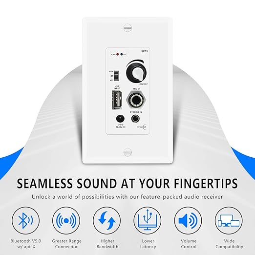 PNWCZ in Wall Audio Control Amplifier Receiver Compatible - Image 2